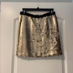 DKNY Gold Sequin Skirt